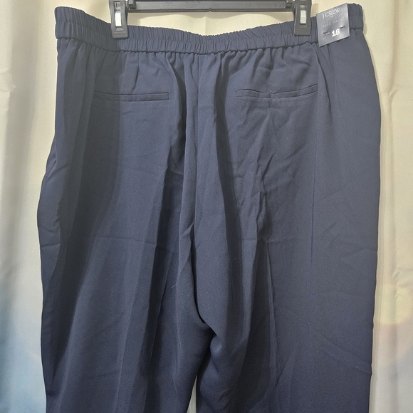 Classic Navy Blue Flowy Slacks - Picture 9 of 13